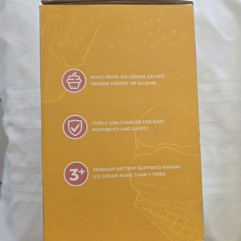 Briobrite Portable Ice Cream Maker with USB Charger - Black New In Box - Picture 5 of 8